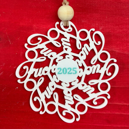 Ornament - F*ck 2025 Snowflake