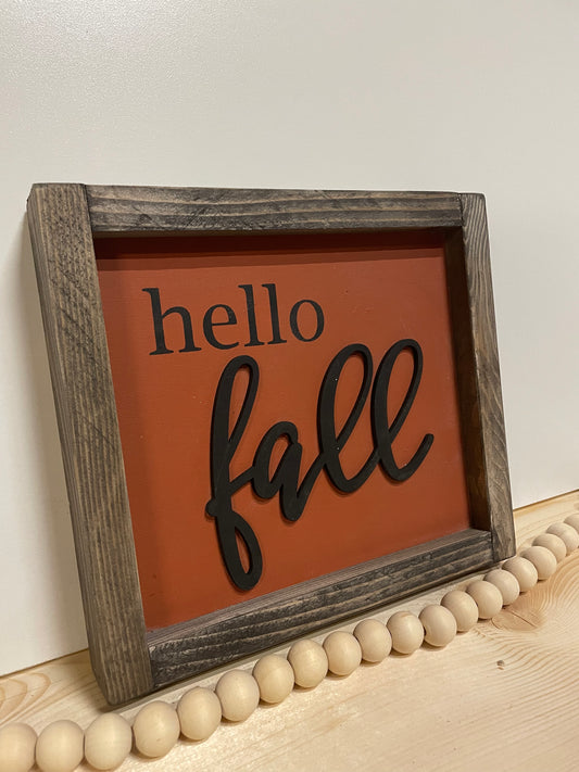 Fall wood sign