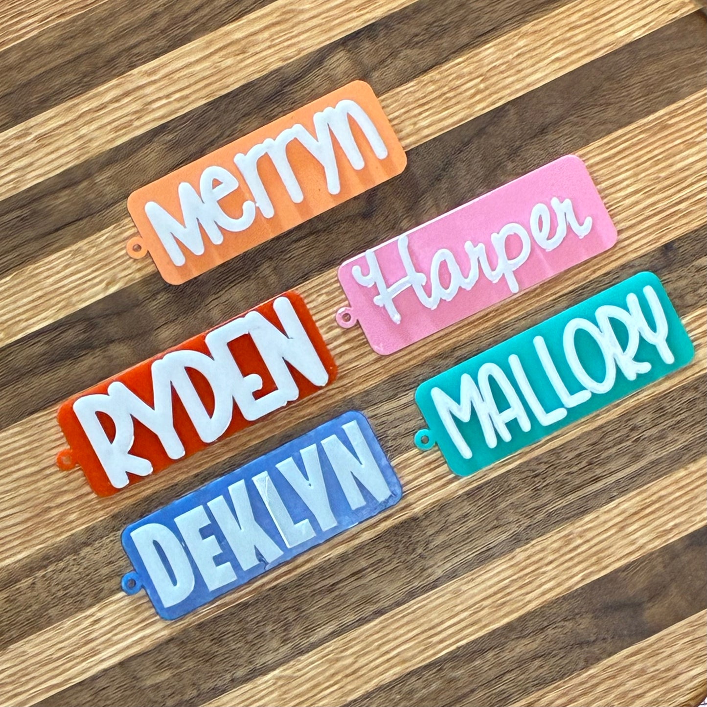 Personalized Acrylic Name Bag Tag, Custom Laser Cut Keychain, Backpack Name Tag, School Bag Tag, Kids Luggage Tag, Custom Gift