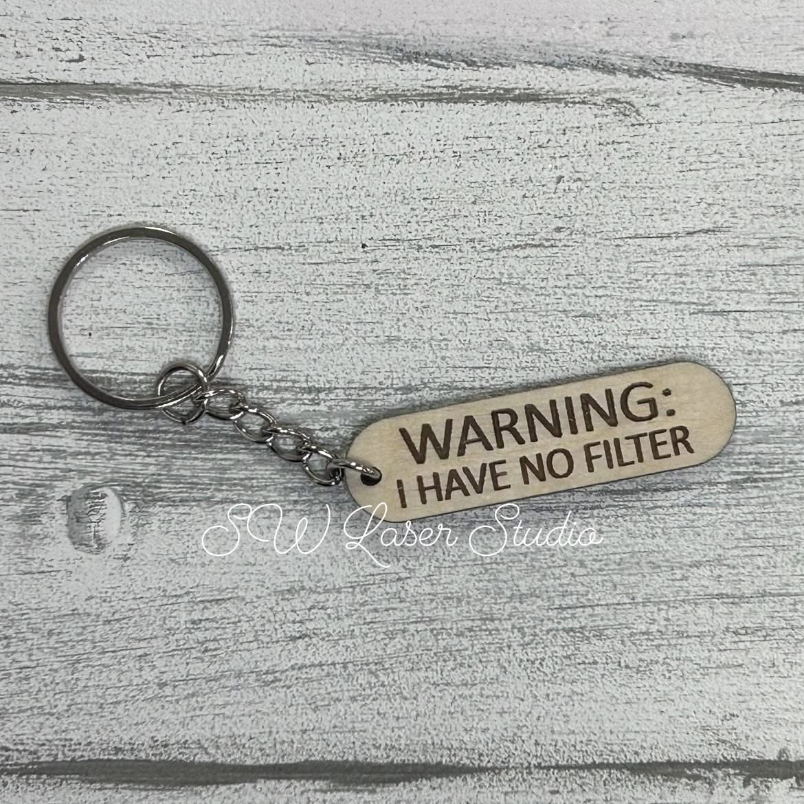 Engraved Keychain, Boho Keychain, Wooden Keychain, Unique Gift Idea, No filter
