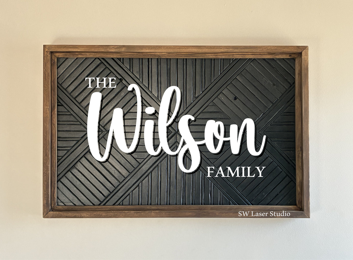 Mosaic Wood Sign - Diamond